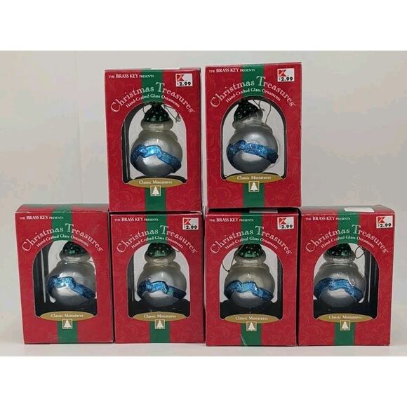 Brass Key Christmas Traditions Classic Miniatures Hand Crafted Snowman Ornaments - Picture 8 of 16